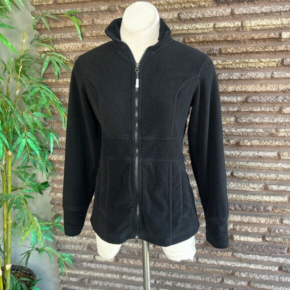 Eddie Bauer Black Sherpa Fleece Full Zip Jacket Size S - Picture 4 of 10